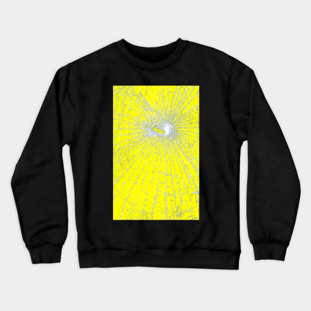 Broken Glass 2 iPhone Yellow Crewneck Sweatshirt by learningcurveca